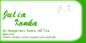 julia komka business card